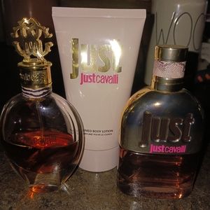 Just Cavalli Fragrance Set, used, see pics for perfume level